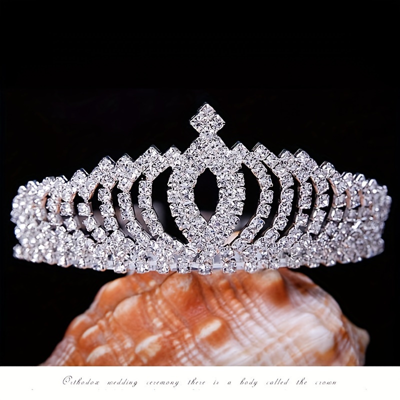 Royal Princess Tiara Headband, Full Rhinestone Crown